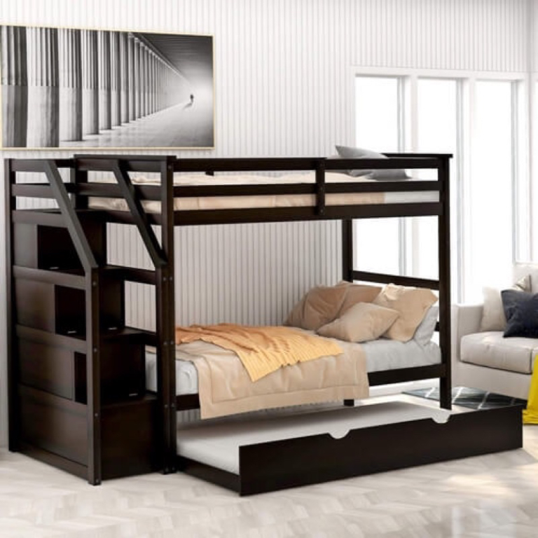 bunk bed 3 tingkat dengan laci