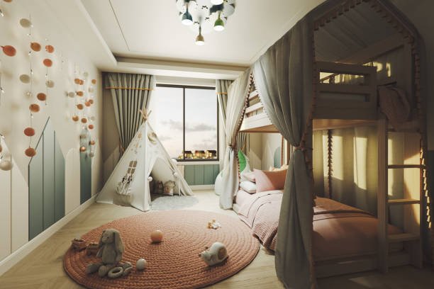 Stylish Scandinavian style children's room